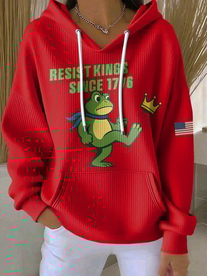 Women's Casual Resistance Frog Hoodie