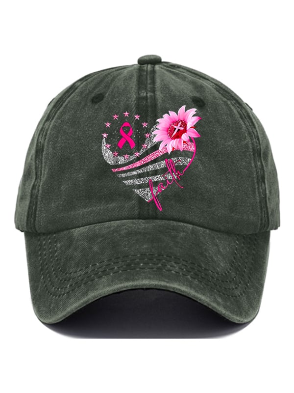 Breast Cancer Casual Print Baseball Cap