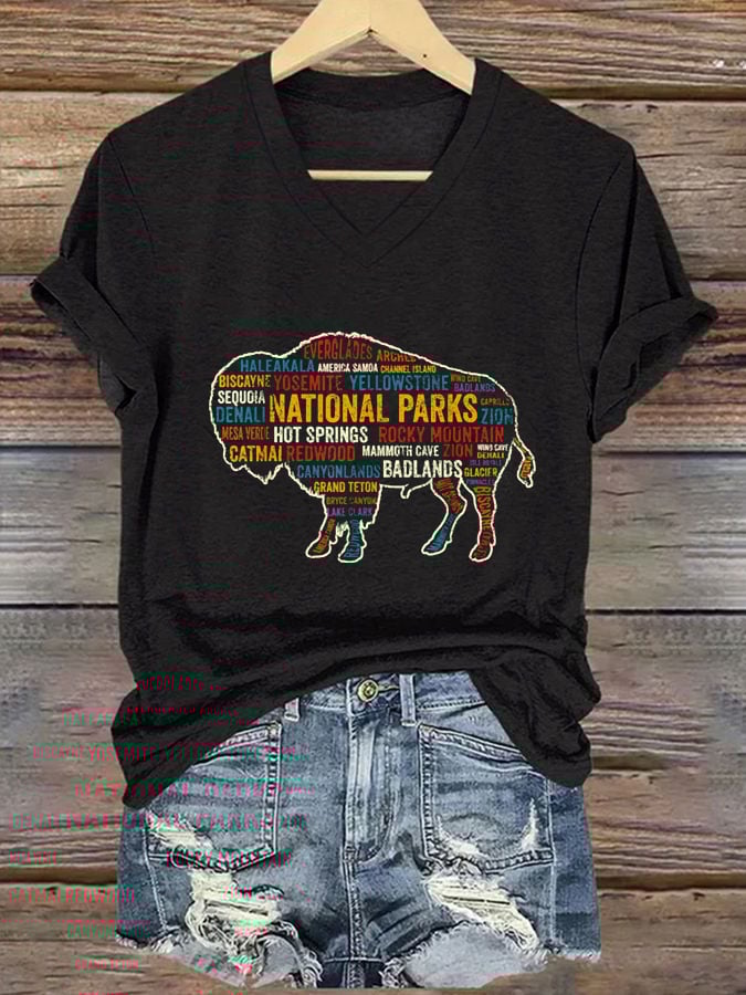 Women's 63 National Parks Explore, Protect, Preserve Print T-Shirt