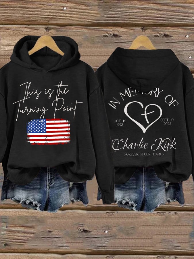 Retro This Is The Turning Point In Memory Of Forever In Our Hearts Print Hoodie