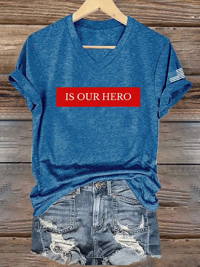 Women's Hot Spot Print V-Neck T-Shirt