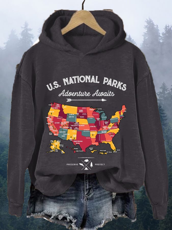Women's National Parks Explore, Protect, Preserve Printed Sweatshirt