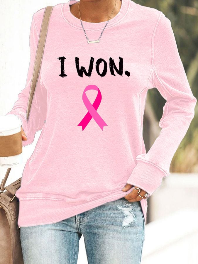 Women's Breast Cancer Survivor Crew Neck Sweatshirt
