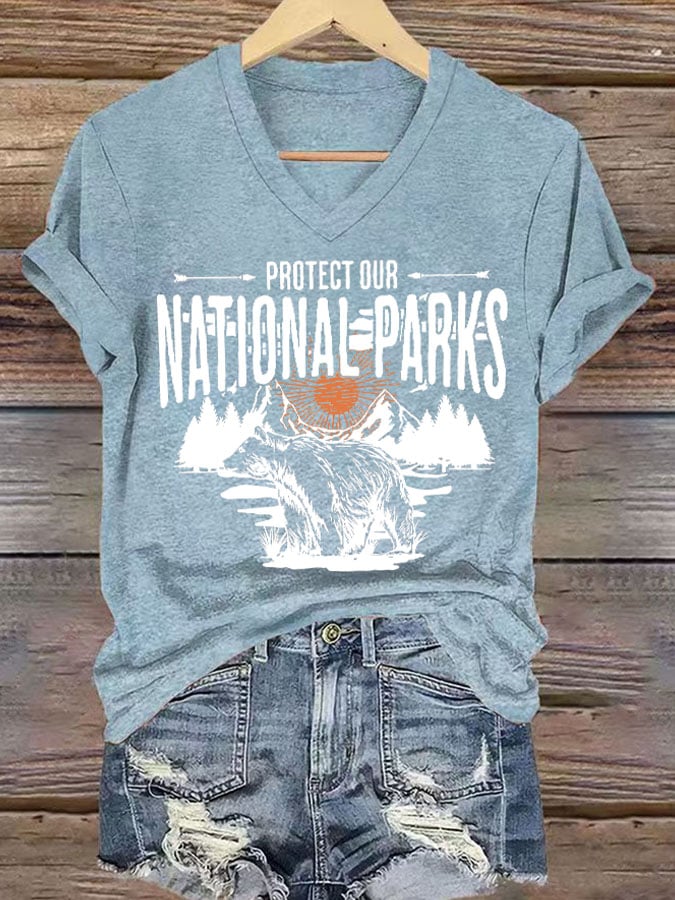 Women's Protect Our National Parks Printed T-Shirt