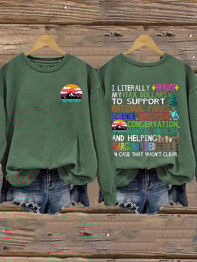 Women's Support National Parks Printed Sweatshirt