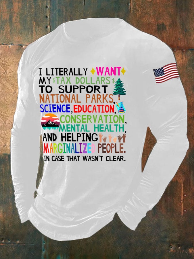 Men's Support National Parks Print Long Sleeve Top