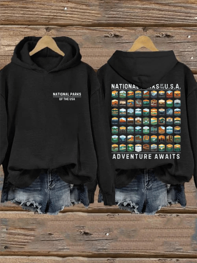 Women's National Parks Heat Transfer Hooded Sweatshirt