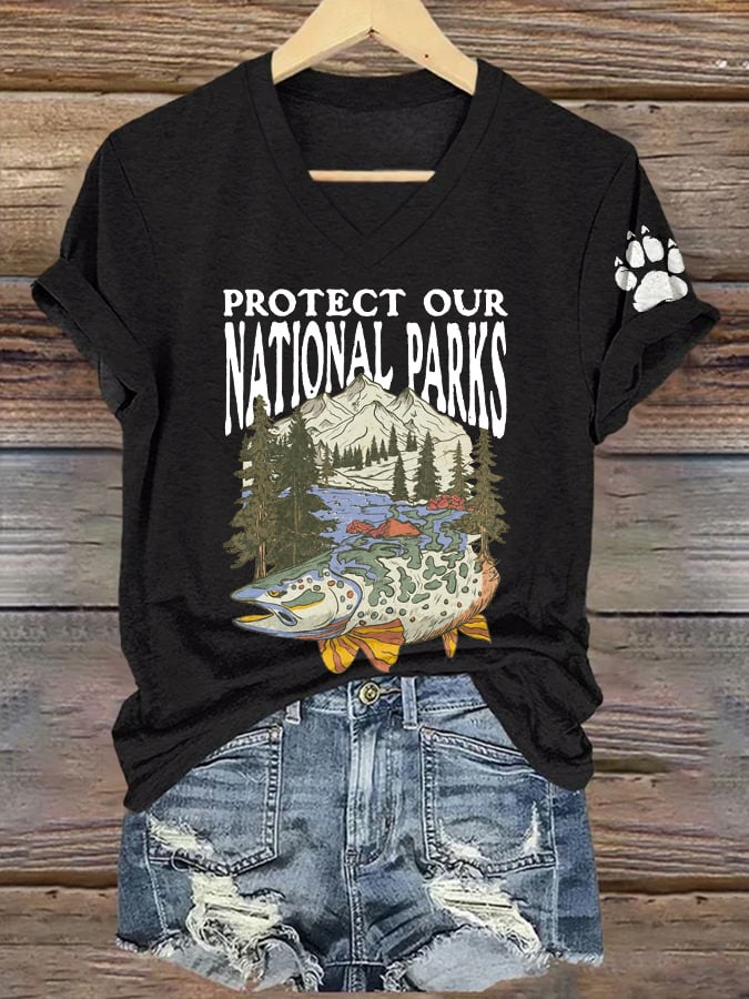 Women's Protect Our National Parks Printed T-Shirt
