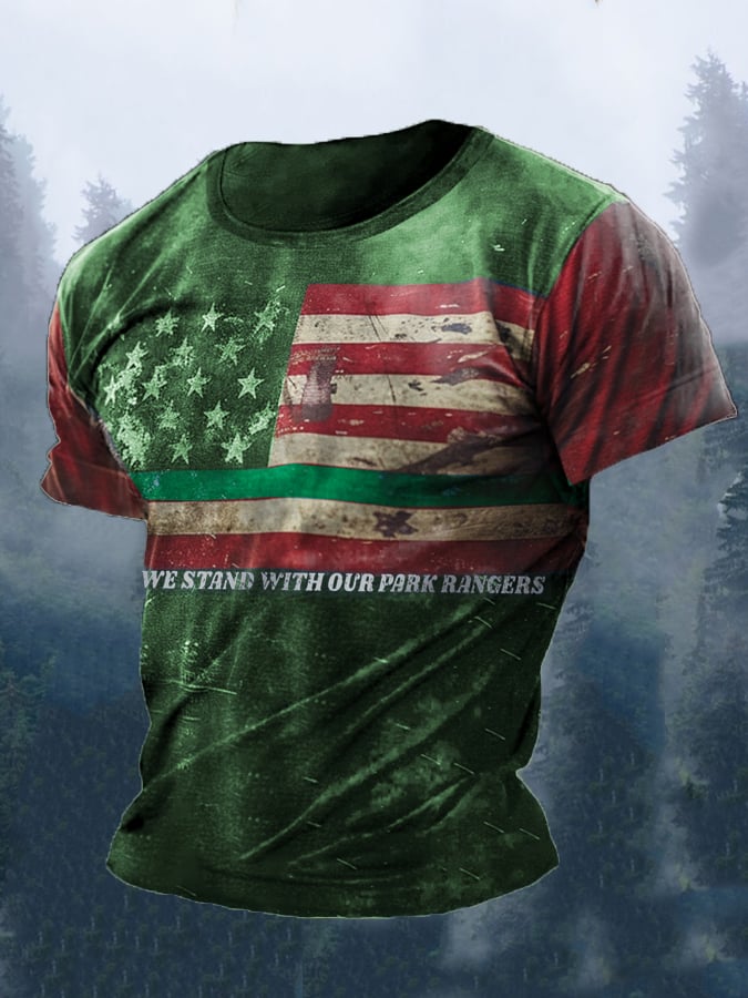 Men's National Park Flag Print T-Shirt