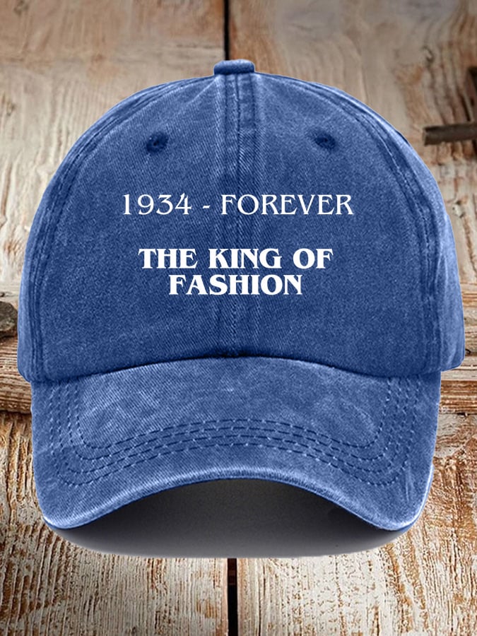 Retro Forever The King Of Fashion Print Baseball Cap