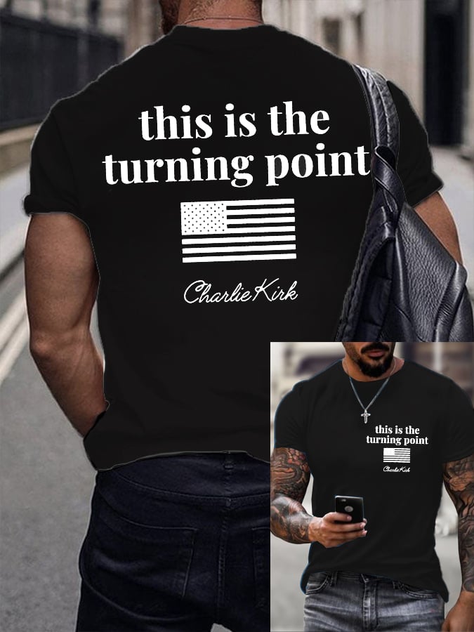 Men's This Is The Turning Point Print short-sleeved T-shirt