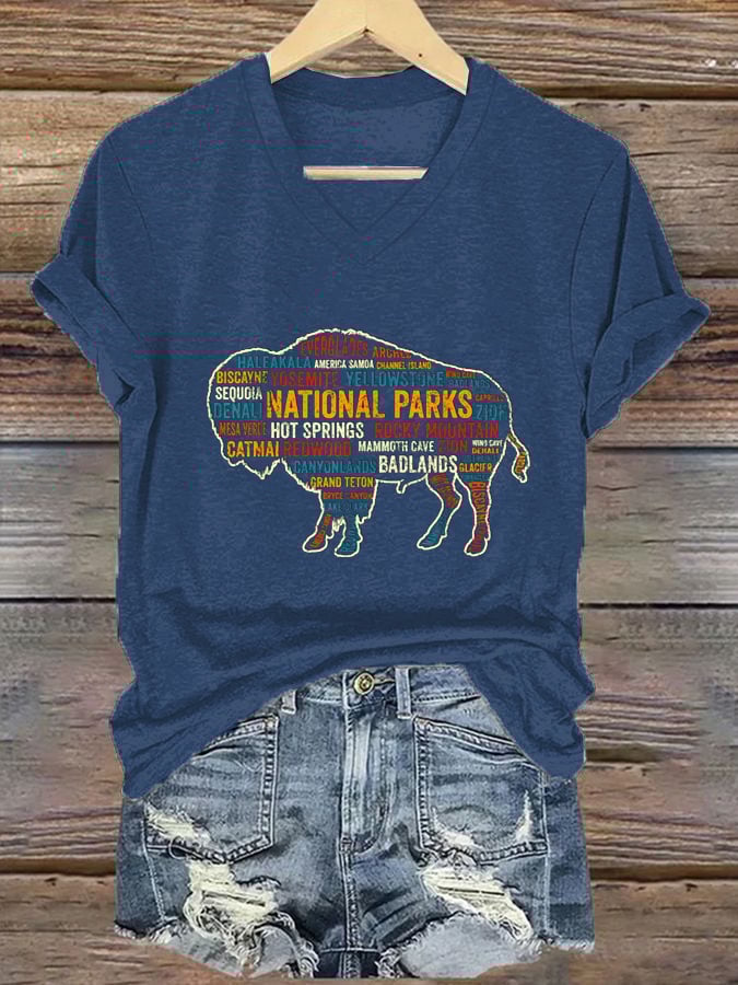 Women's 63 National Parks Explore, Protect, Preserve Print T-Shirt