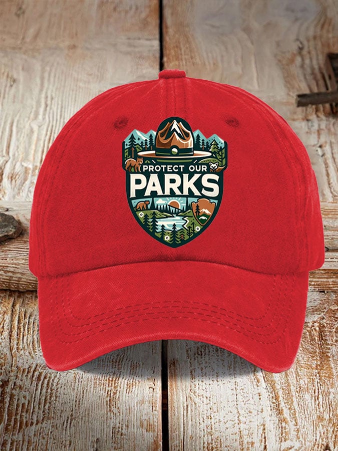 Protect Our National Parks Print Baseball Cap