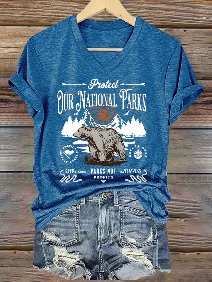 Women's Protect Our National Parks Printed T-shirt
