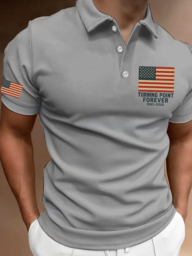 Men's Hot Print Casual Polo Shirt