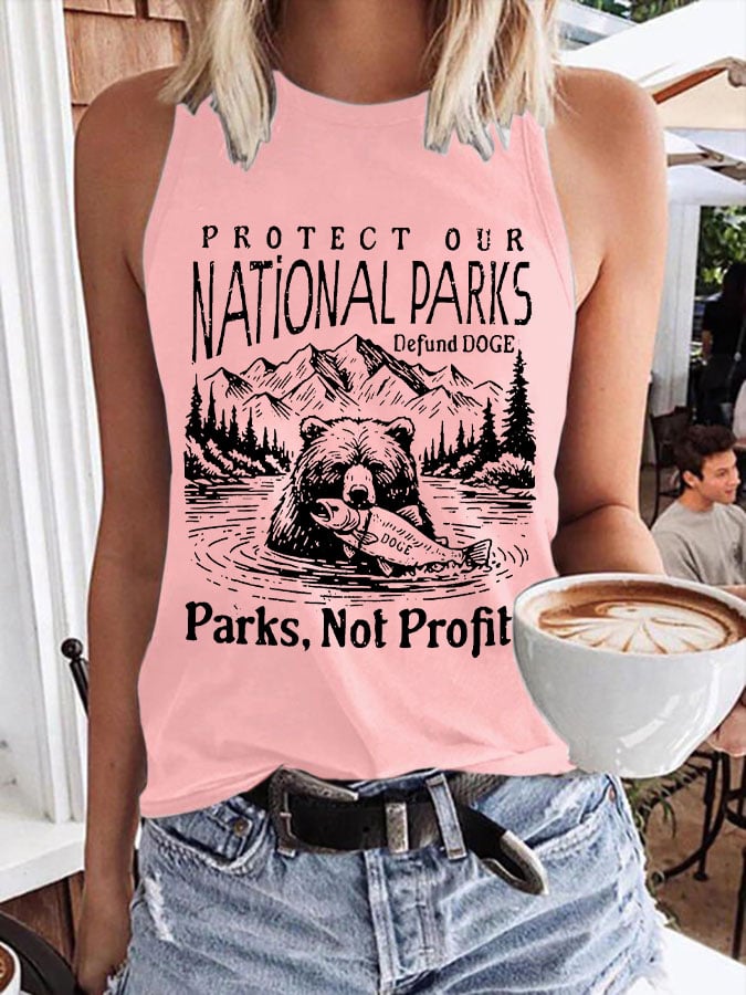 Women's Protect Our National Parks Print Tank Top