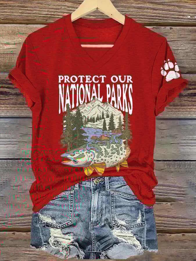 Women's Protect Our National Parks Printed T-Shirt