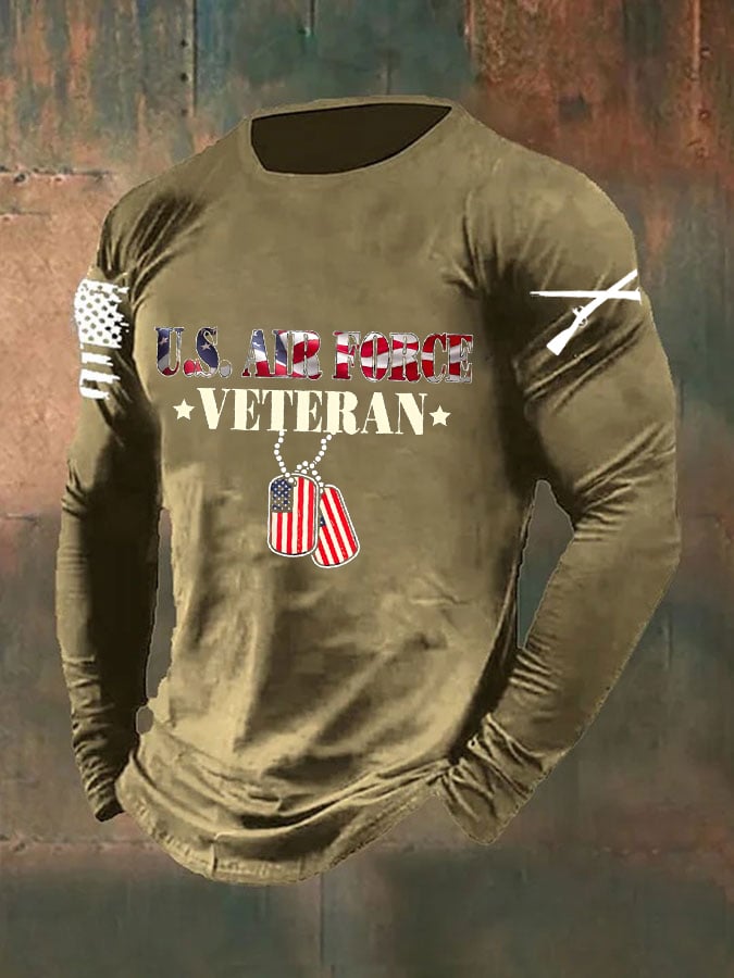 Men's Vintage Veteran Print T-Shirt