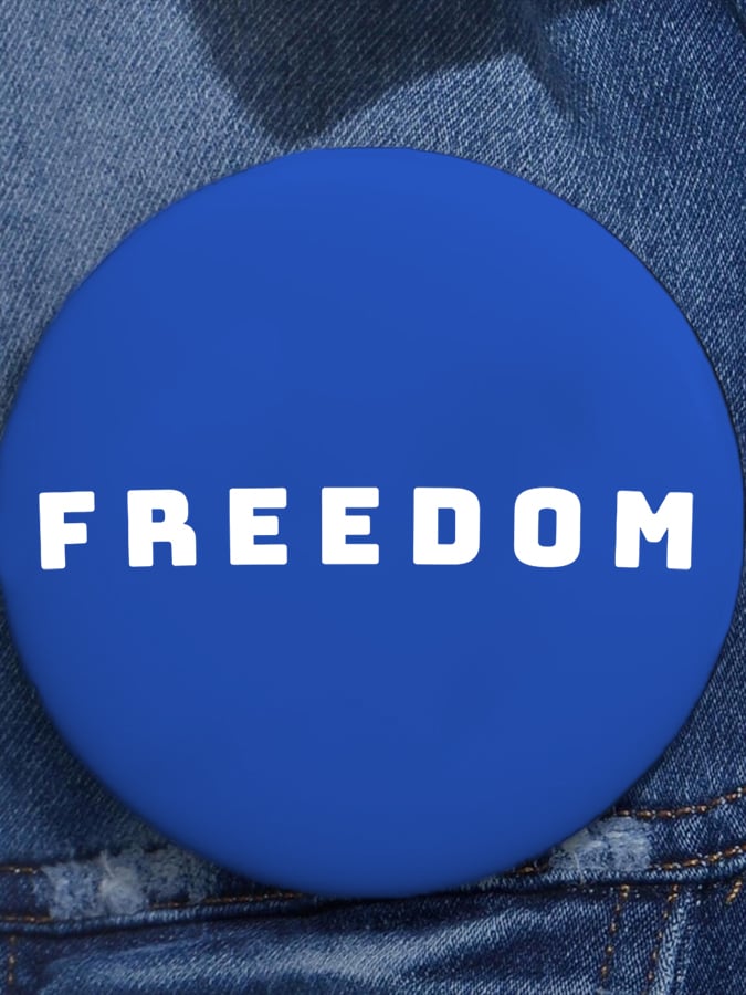 Unisex Freedom American Flag Brooch