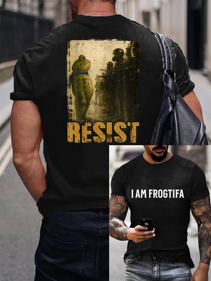 Men's FDT Portland Frog Protest Rage Against The Machine Print T-Shirt