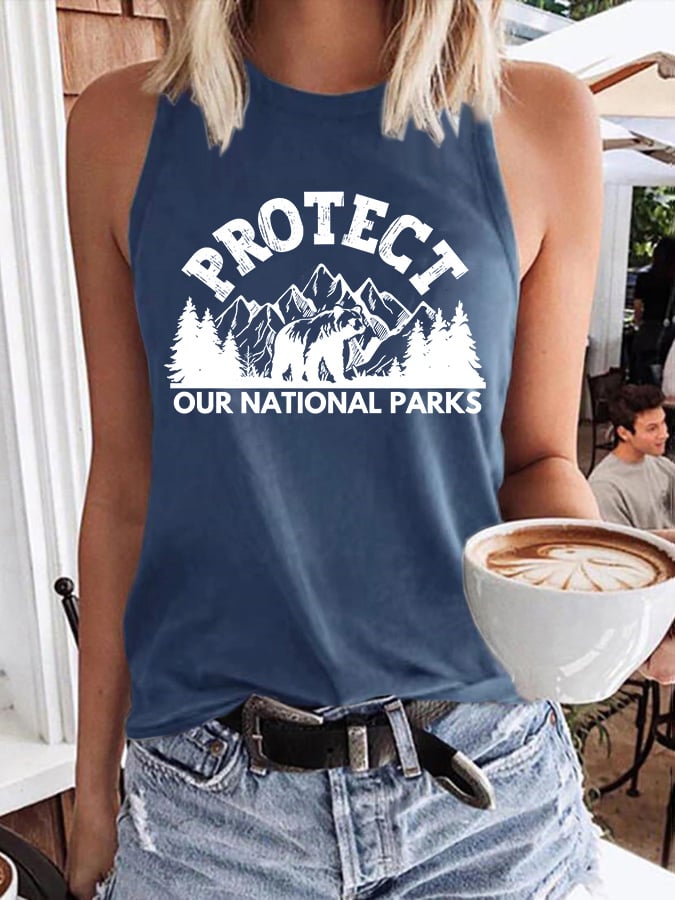 Women's Protect Our National Parks Print Tank Top