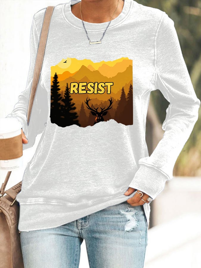 Retro Women's Save The National Parks Print Sweatshirt