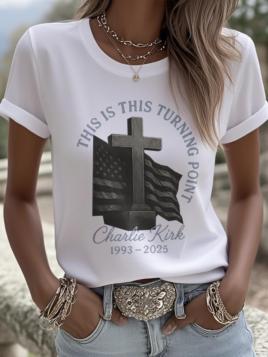 Retro This Is The Turning Point Print T-Shirt