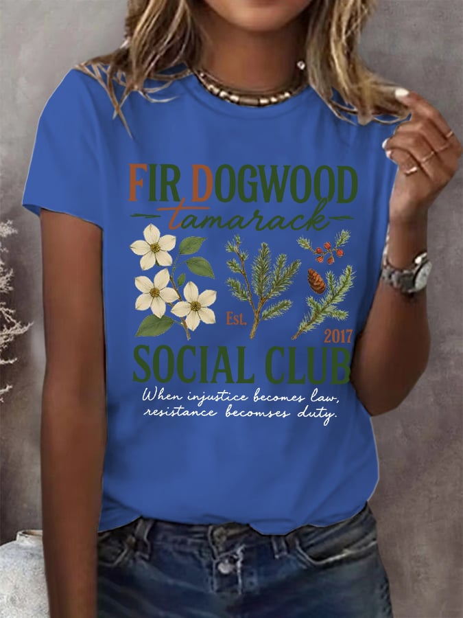 Women's Protect National Parks Print Round Neck T-Shirt