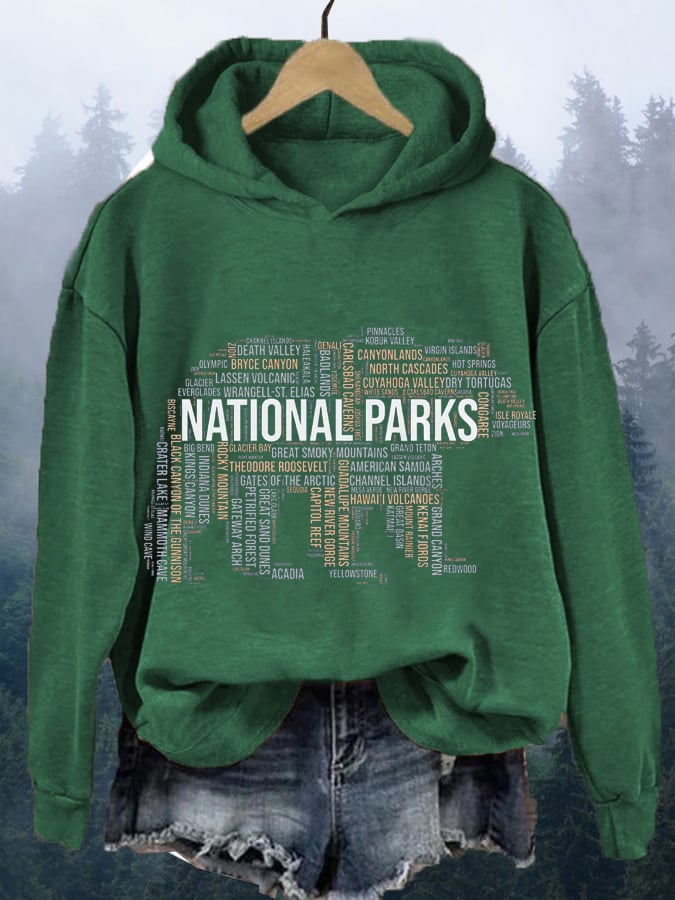 Women's National Parks Explore, Protect, Preserve Printed Sweatshirt