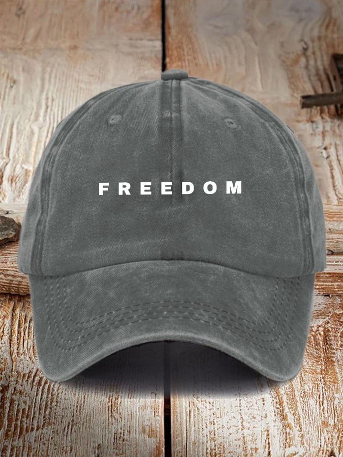 Unisex Vintage Freedom Print Hat
