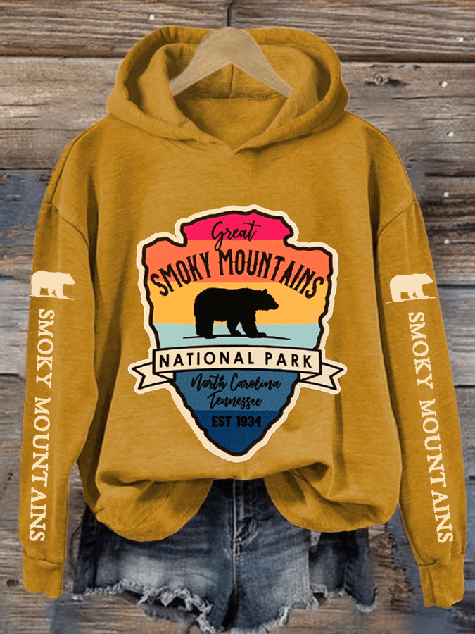 Women's Smoky Mountains National Park Heat Transfer Hood Sweatshirt