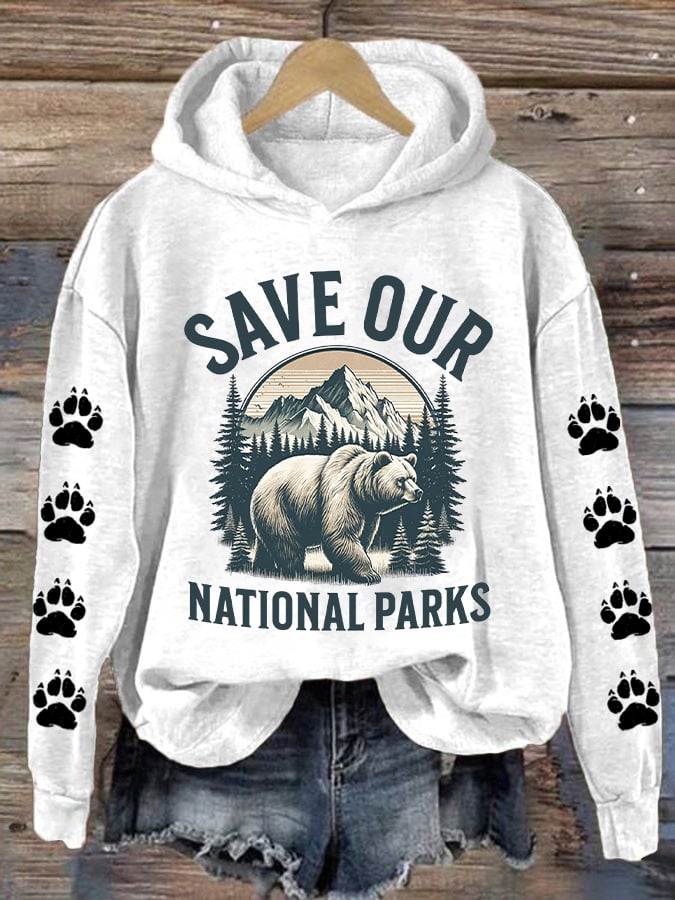 Women's Save Our National Parks Print Sweatshirt
