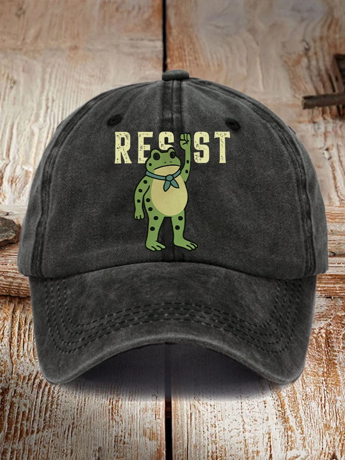 Unisex Resist Frog Print Hat