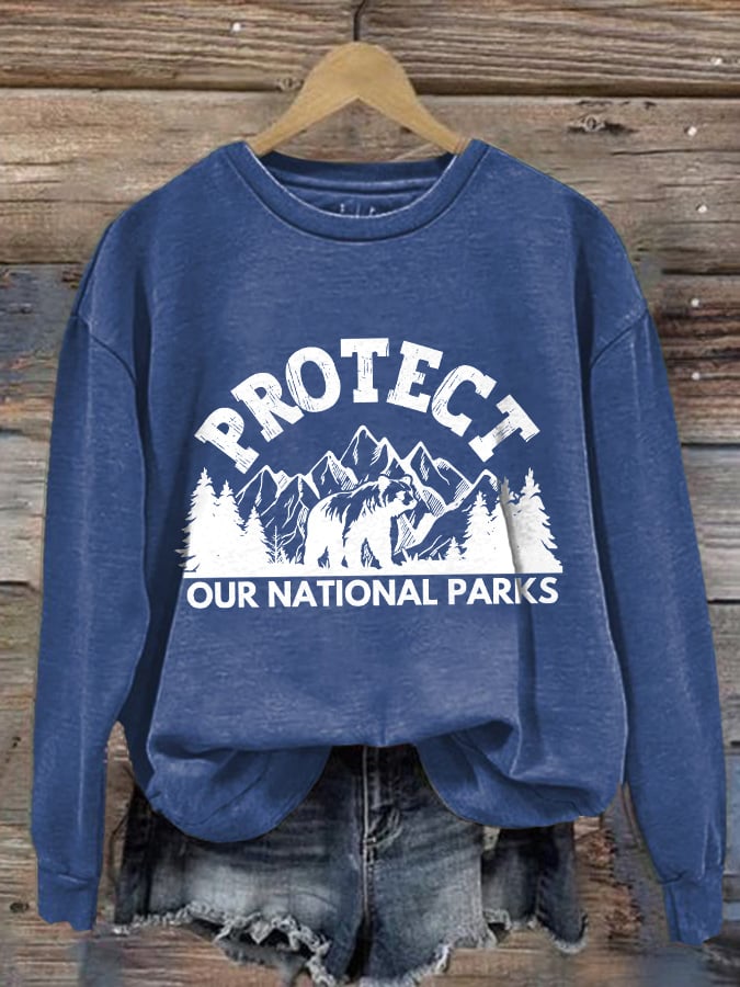 Women's Protect Our National Parks Printed Sweatshirt