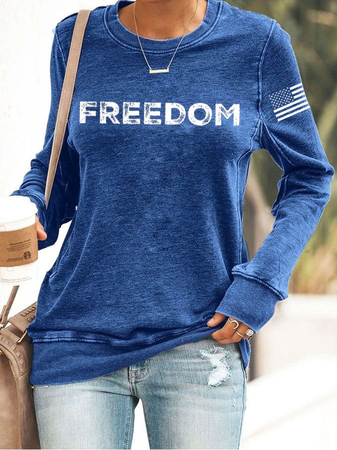 Women's Freedom Print Sweatshirt