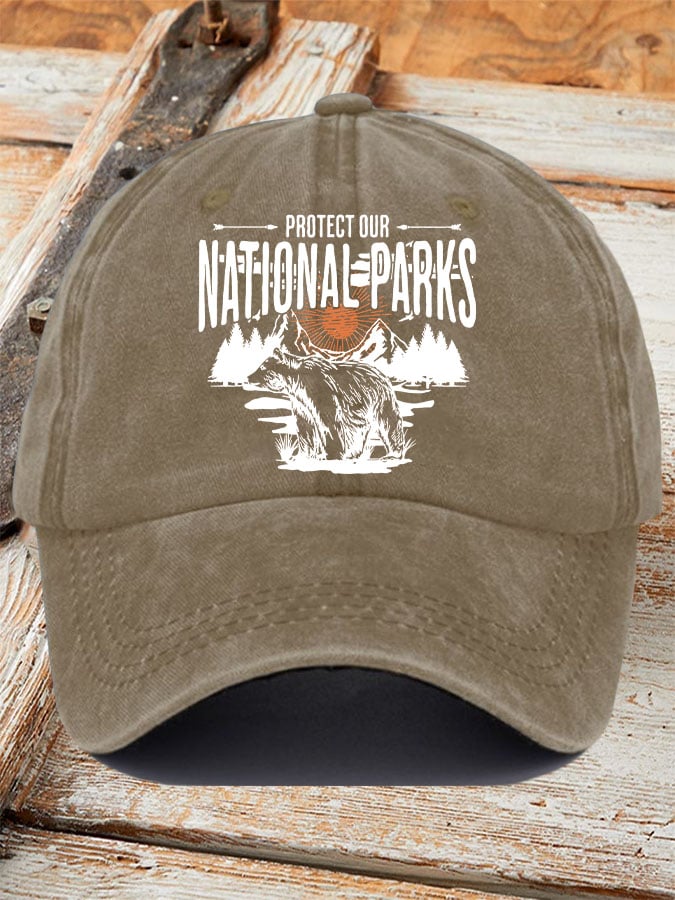 Protect Our National Parks Print Baseball Cap
