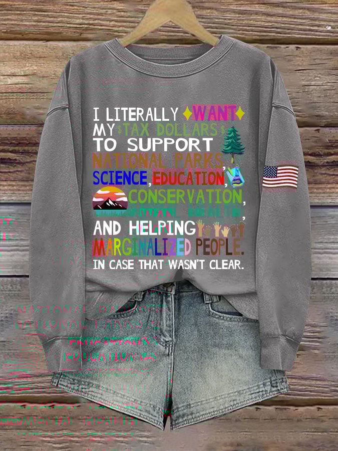 Women's Support National Parks Printed Sweatshirt