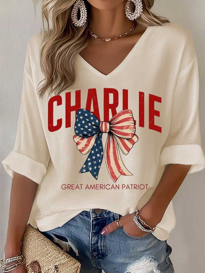 Women's Commemorative Leader Print Waffle T-Shirt