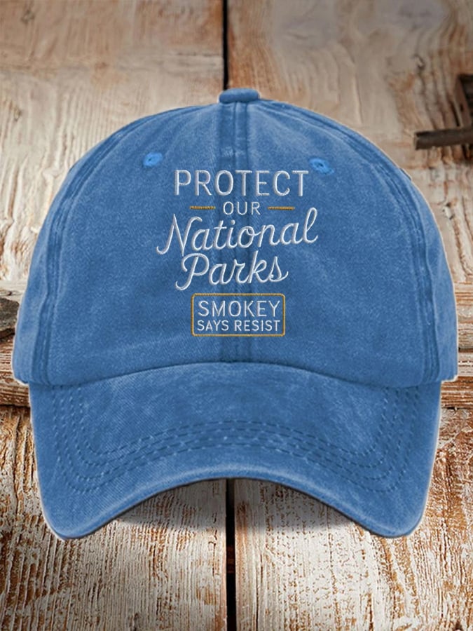 Unisex Protect Our National Parks Print Baseball Cap