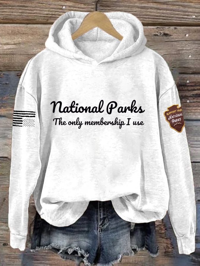 Women's Protect Our National Parks Print Hoodie