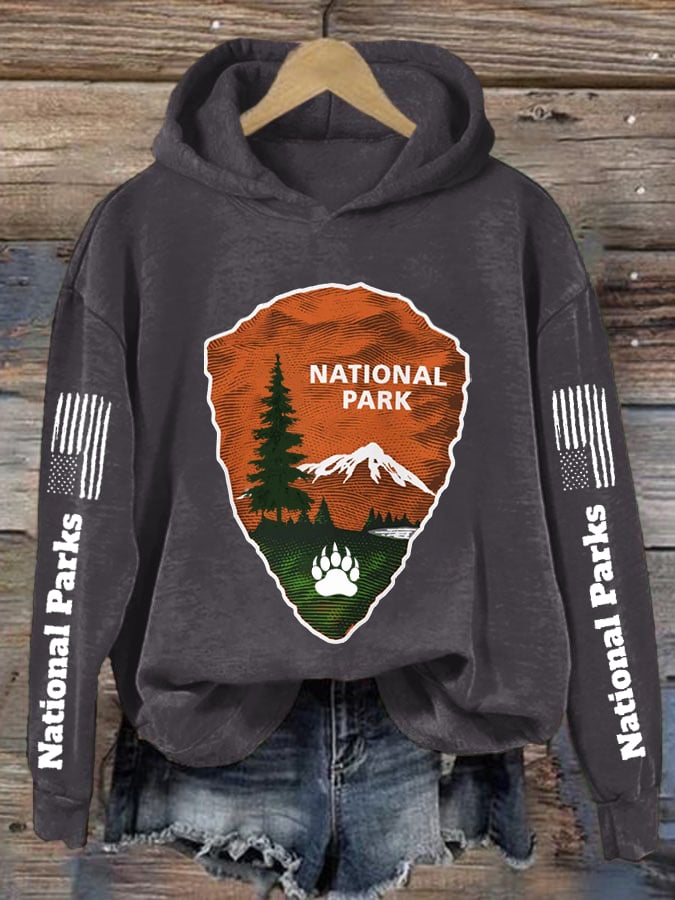 Women's Protect Our National Parks Hot Spots Print Hoodie