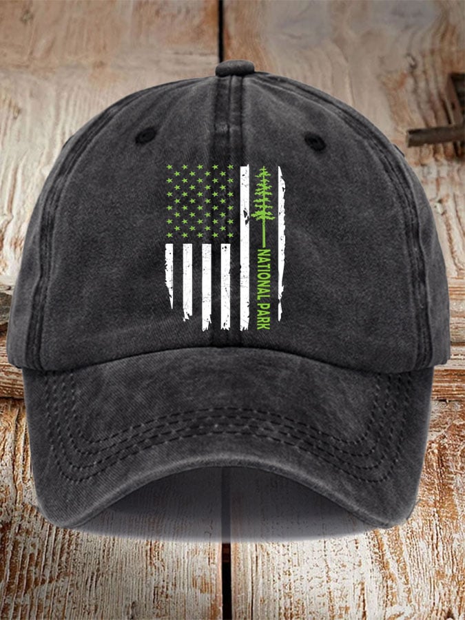 Unisex National Park Print Casual Cap