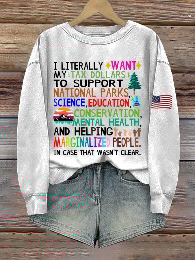 Women's Support National Parks Printed Sweatshirt