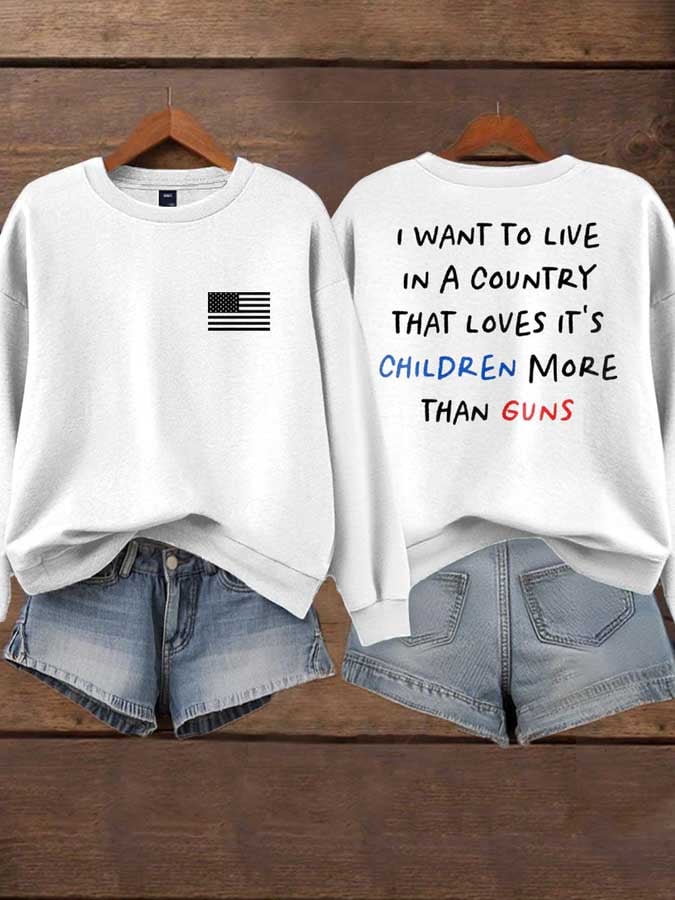 Women's Hot Events Printed Crew Neck Sweatshirt