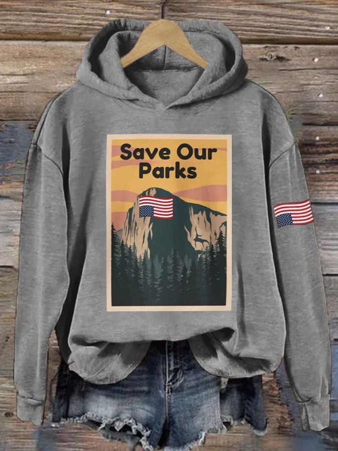 Women's Save Our National Parks Print Sweatshirt