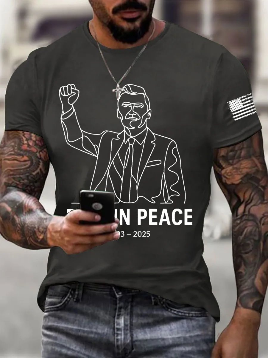 Men's Freedom Printed Casual T-Shirt