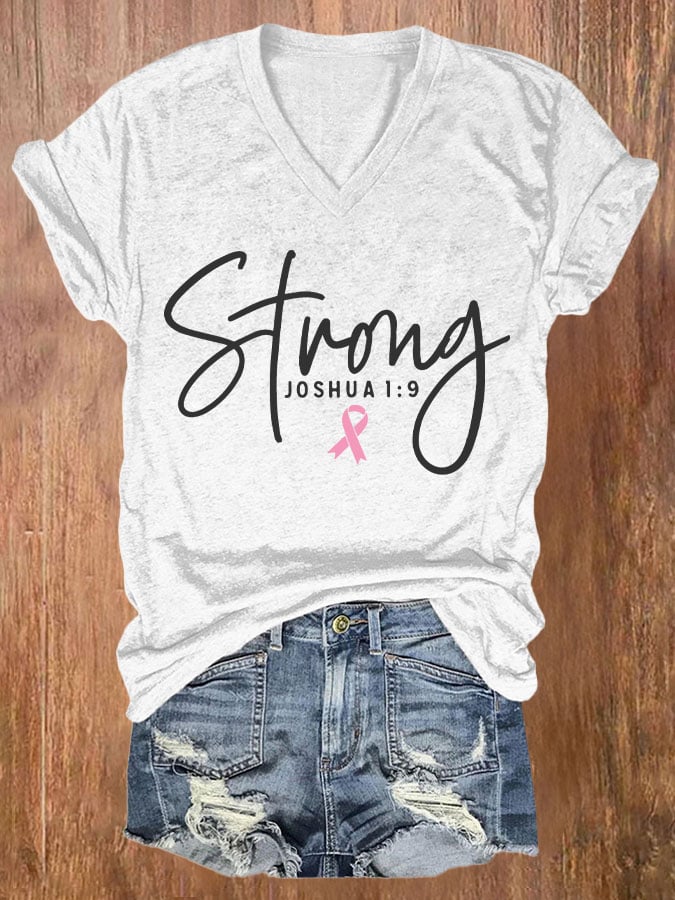 Breast Cancer Women's Casual Printed T-Shirt