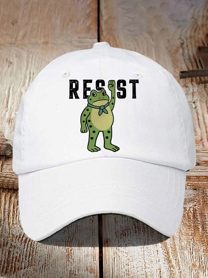 Unisex Resist Frog Print Hat