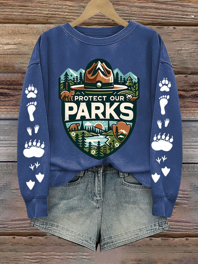 Women's Protect Our National Parks Printed Sweatshirt