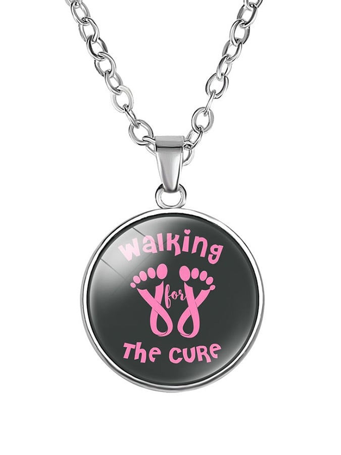 Alloy Pink Ribbon Necklace (scalable)